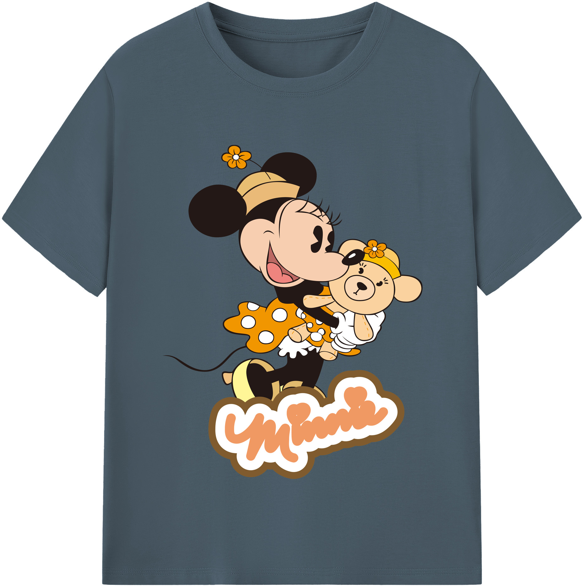 （画像用） ミッキーマウス Mickey Mouse 綿100％半袖Tシャツ（フロントプリント）
